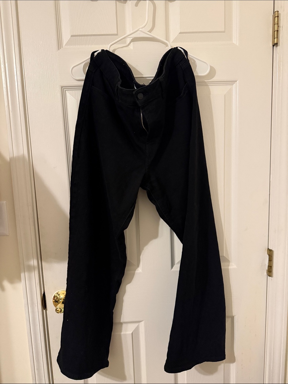 Old Navy Women’s Black High Waisted Wide Leg Jeans 14 Short